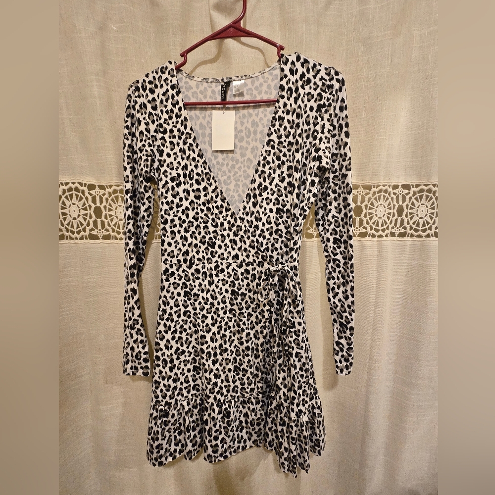 Leopard Print Wrap Dress